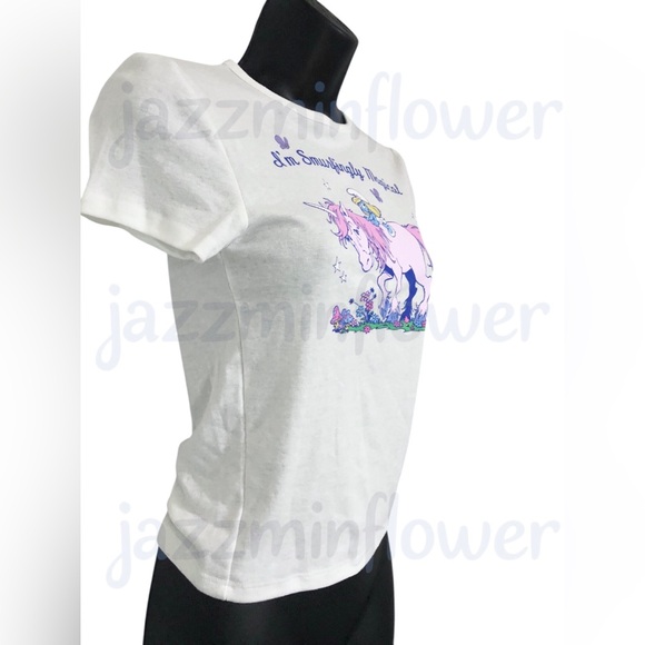 The Smurfs I’m‎ smurfingly magical graphic print white t-shirt size medium - Picture 11 of 13